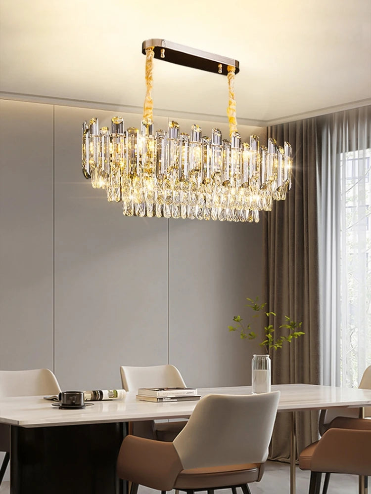 Post-modern Simple and Luxurious Crystal Chandelier Living Room Lamps Dining Room Decoration Household Led Indoor Lighting