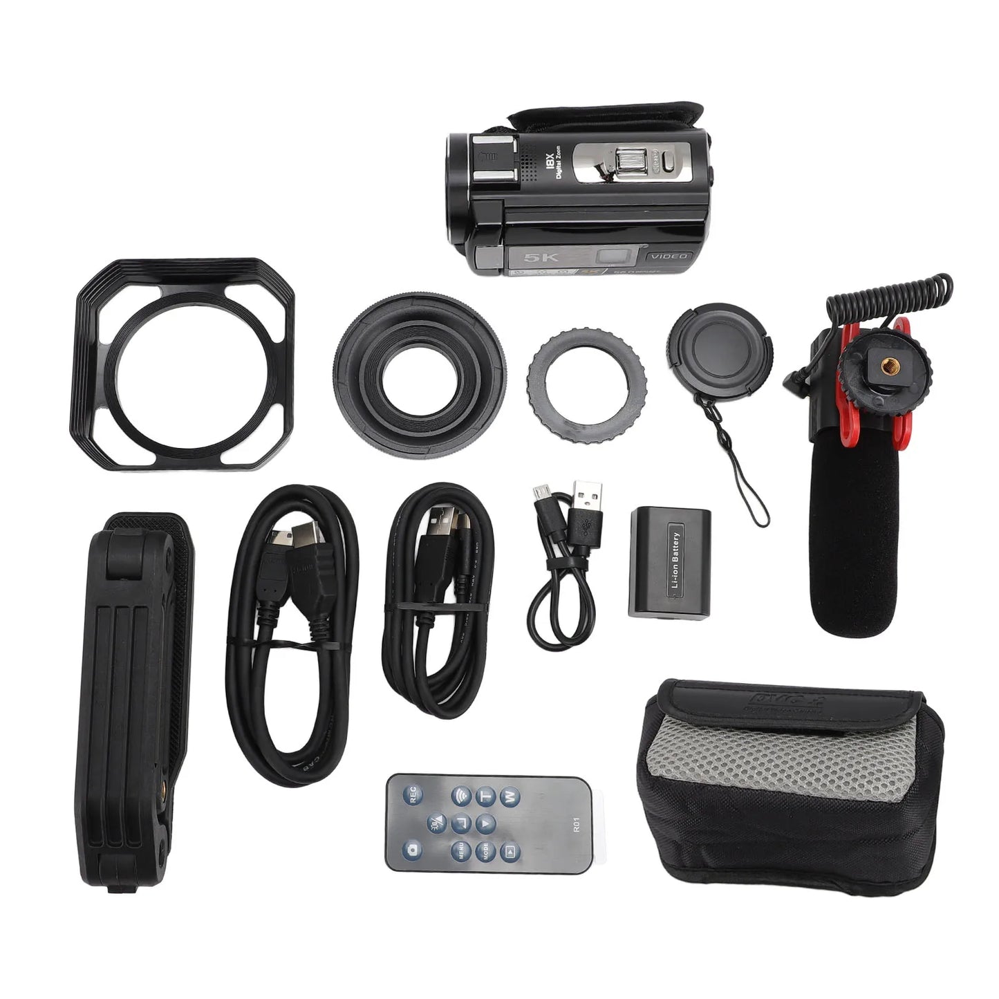 Digital Video Camera 56MP DV Digital Camera 5K WIFI 3in 18X Zoom Anti Shake Loop Recording Handheld Video Camcorder