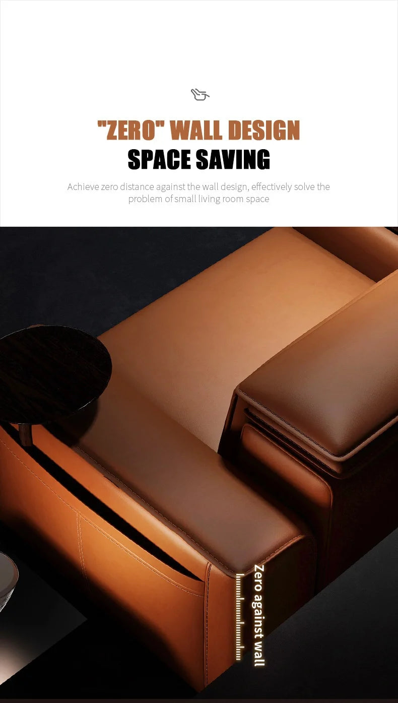 Modern Multifunctional Electric Recliner Sofa Home Theater Video Room Genuine Leather Fabric Wood for Living Video Hall