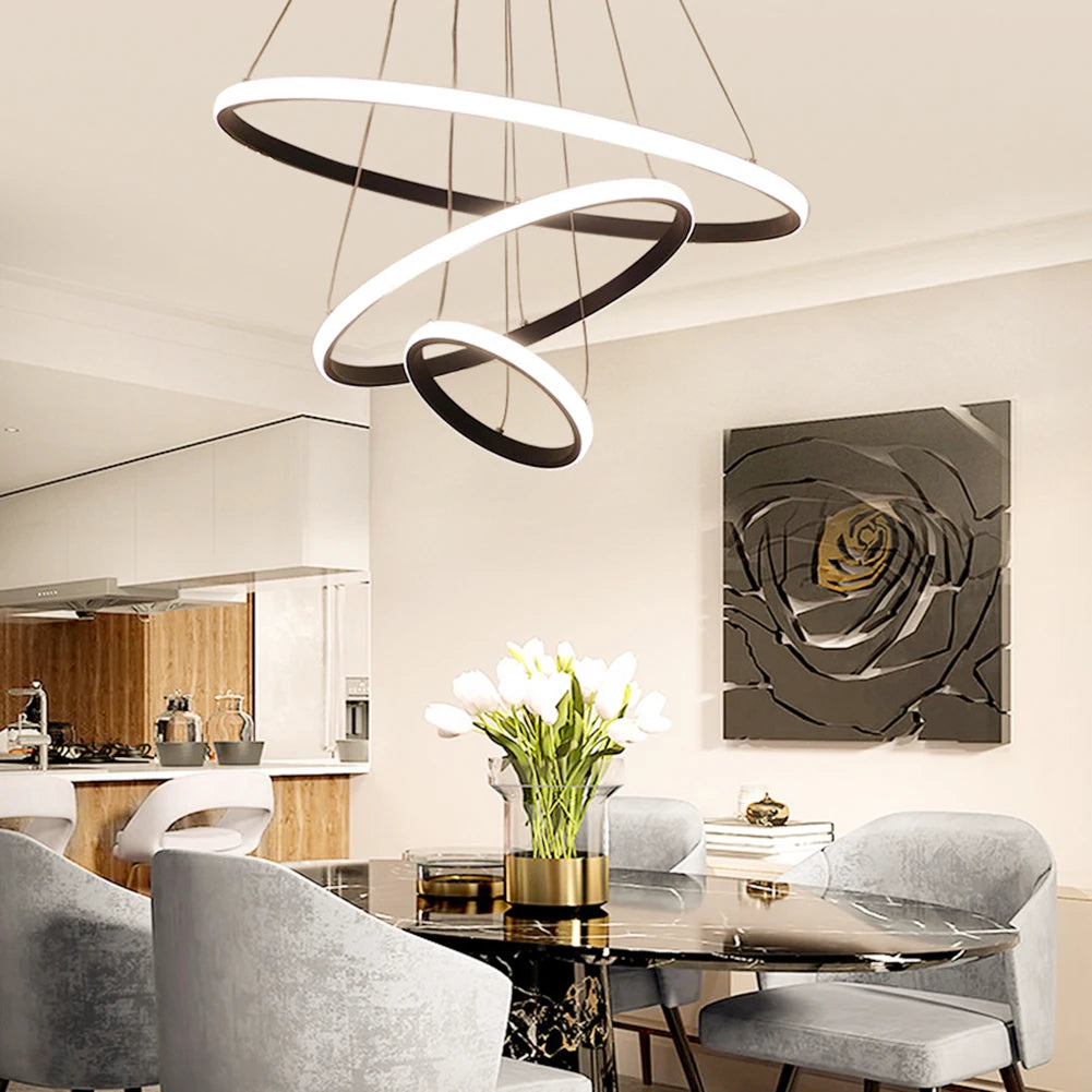 Modern Ceiling Chandelier Lighting Adjustable LED Pendant Chandelier High Brightness Ceiling Lamp for Living Room Bedroom