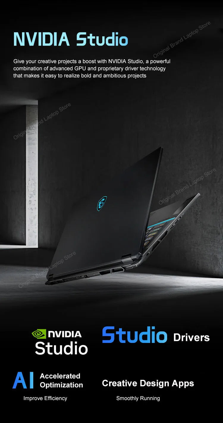 2024 MSI Stealth 18 AI Studio Gaming Laptop 18 Inch 4K UHD 120Hz MiniLED Screen Netbook Ultra 9-185H 32GB 2TB RTX4090 Notebook