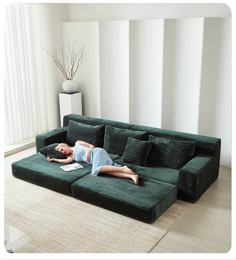 Designer Living Room Couch Bed Fabric Modern Foldable 2025 Boneless Sofa Puffs Vacuum Sleeper Woonkamerbanken Furniture Home
