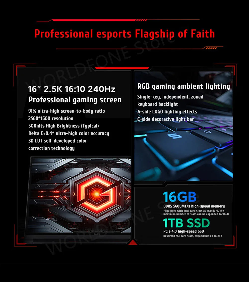 XIAOMI Redmi G Pro 2024 Gaming Laptop NVIDIA Geforce RTX 4060 Intel Core i9-14900HX 16"Inch RAM 16GB SSD 1TB 2.5K 240Hz Gamer PC