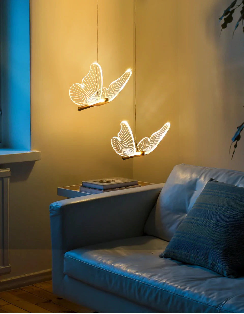 Butterfly Chandelier LED Ceiling Pendant Light Hanging Lamp Dining Living Room For Home Decora Indoor Lighting Bedroom Luminaire