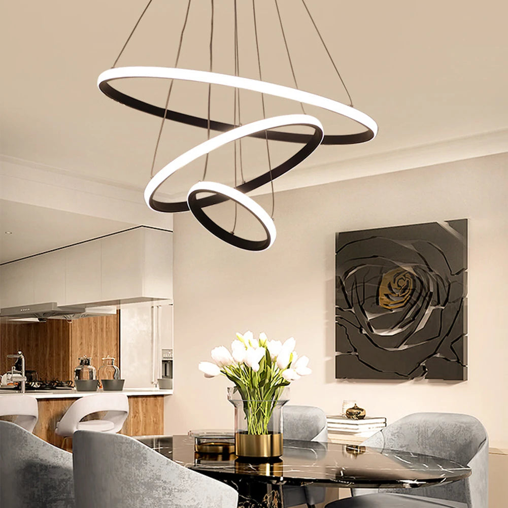 Modern Ceiling Chandelier Lighting Adjustable LED Pendant Chandelier High Brightness Ceiling Lamp for Living Room Bedroom