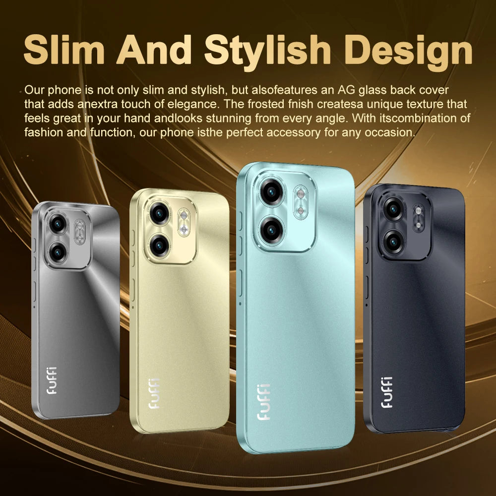 FUFFI X7 Pro Smartphone Cellphone Android 14 6.56 inch Screen,12+512GB 24+48MP Mobile phone 5800mAh Google Play Store Phone