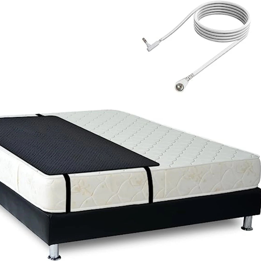Half Grounding Mat for Bed Anti-slip PU Leather Earthing Mattress With Grounding Cord & Plug Adapter