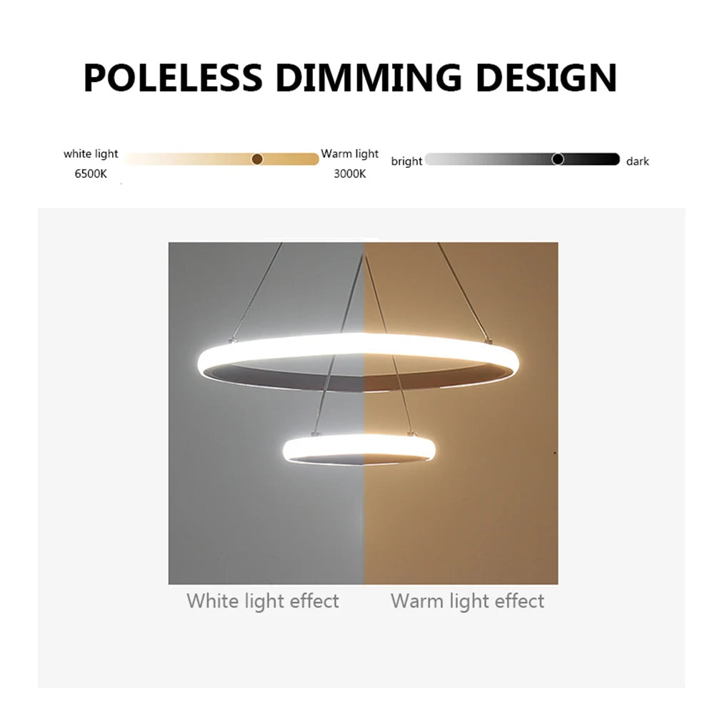 Modern Ceiling Chandelier Lighting Adjustable LED Pendant Chandelier High Brightness Ceiling Lamp for Living Room Bedroom
