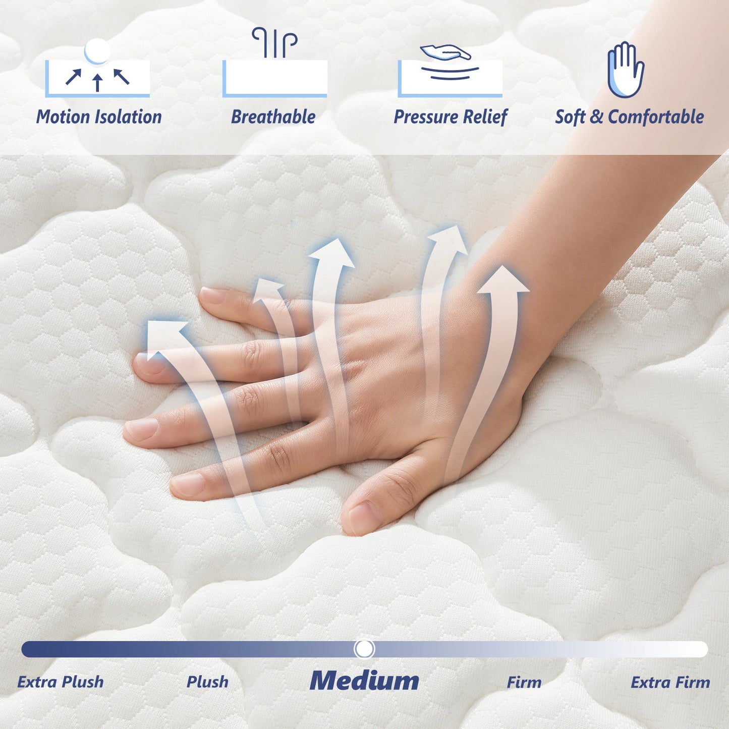 Standard Mattress Hotel Mattress Pocket Spring Mattress Soft and Comfortable Memory Foam Matelas