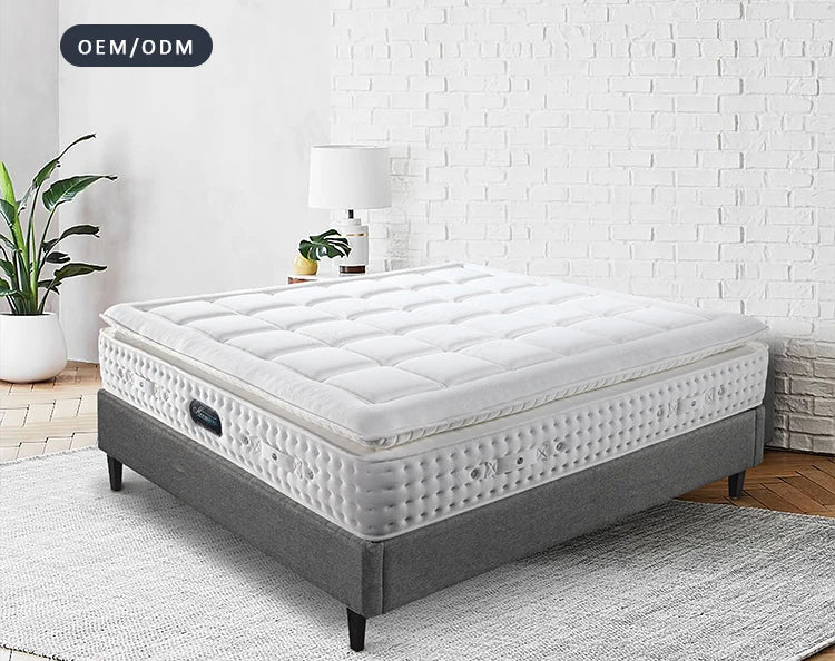 Luxury Hybrid Soft High Density Foam Pocket Spring Queen Size Bed Mattress in a Box