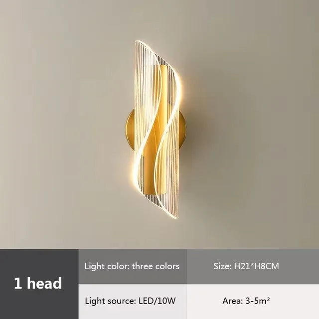 Nordic Modern led Wall Lamps Golden Bird 12w Decorati Bedside Indoor For Wall light Living Room Sofa Background Rotatable Sconce