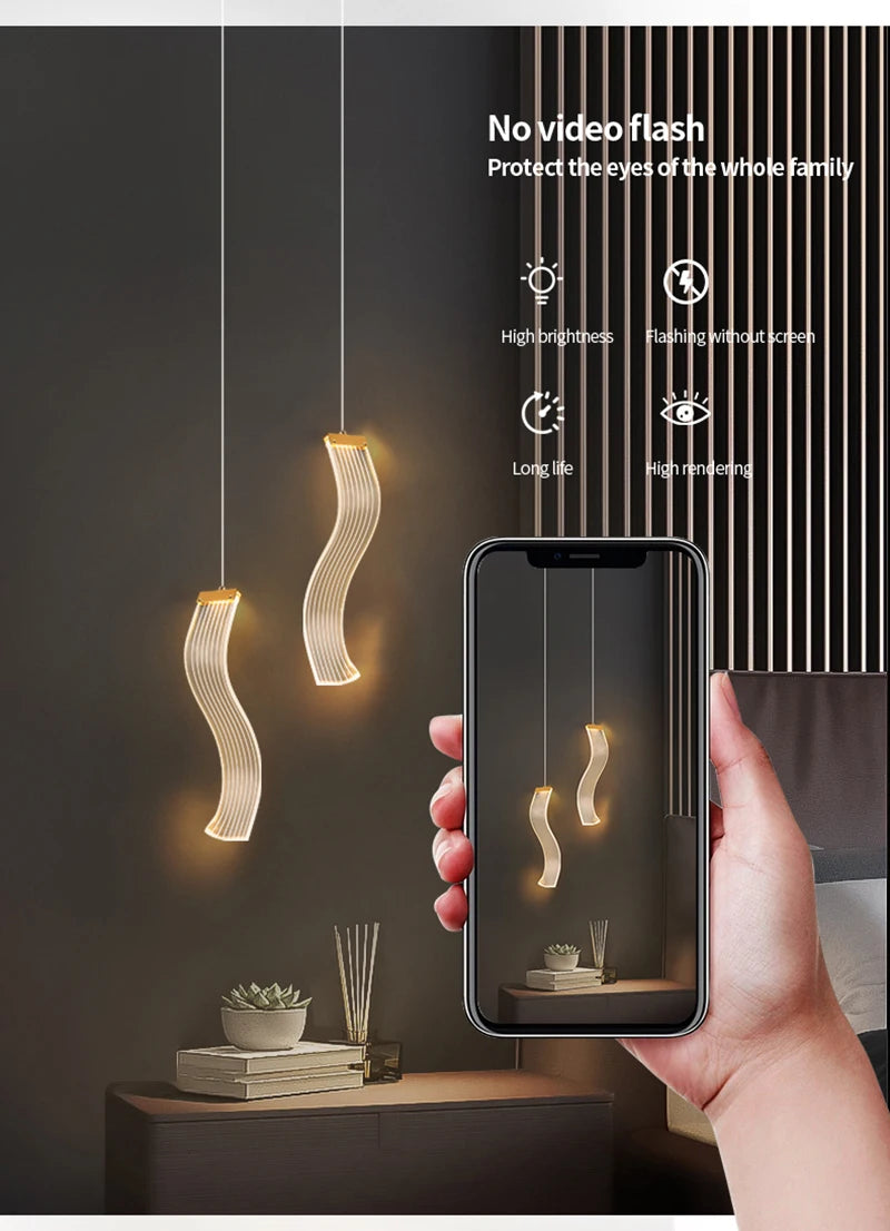 LED Pendant Light Hanging Lamps For Ceiling Interior Lighting Home Bedroom Bedside Dining Living Room Decoration Pendant Lamp