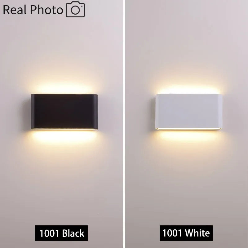 JoollySun Wall Light Outdoor Lamp Home Decor Lighting for Balcony Garden LED Waterproof Aluminium Modern Wall Mounted Sconces
