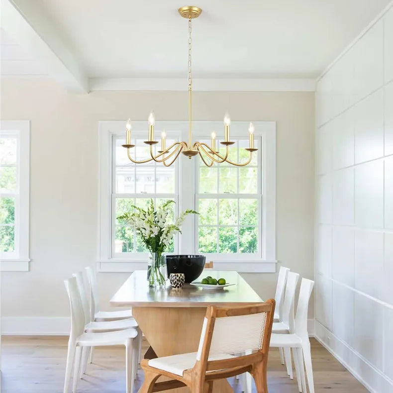 Retro Loft Living Room Chandelier Lighting E14 Vintage American Style Black/Gold Ceiling Chandelier Household Dining Room Light