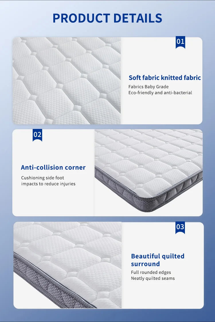 Natural Jute Coconut Palm Mattress High Hardness Mite-Resistant Knit Glue-Free for Double Bed Home Furniture