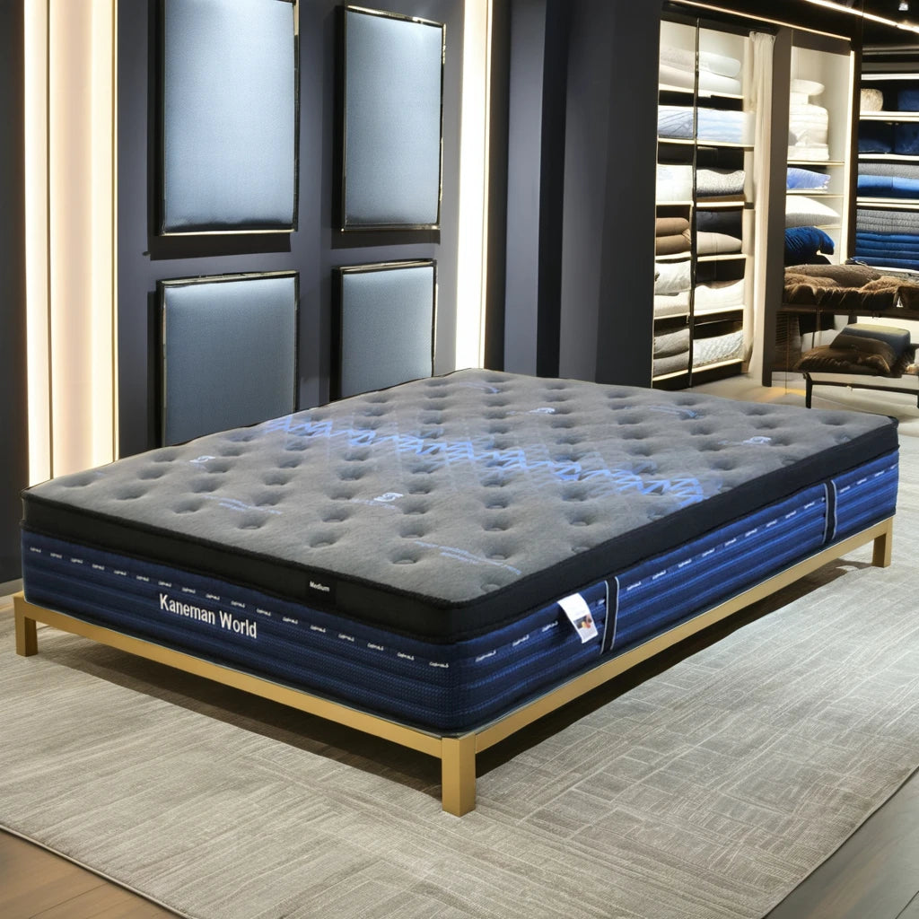 Import Luxury Hotel Queen king Size Custom Mattress 35cm Compress Memory Foam the Best Pocket Spring Mattress From Supplier