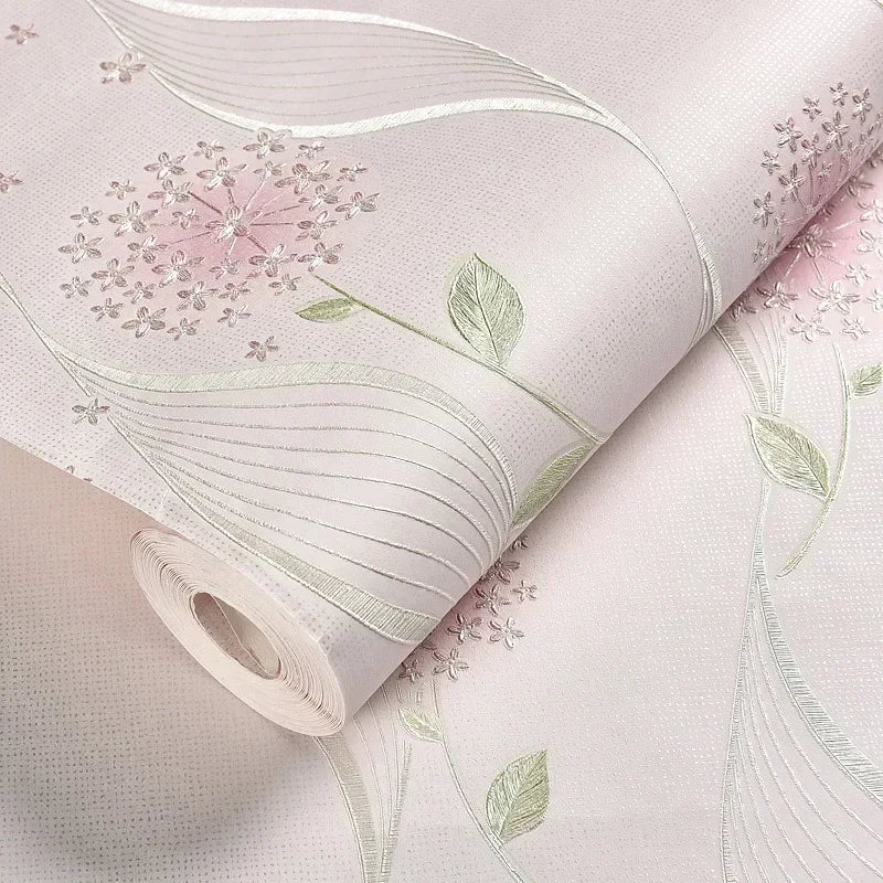 Floral Wallpaper Self-adhesive Warm Girl Bedroom 3d Thickening Wall Decoration Stickers Living Room Restaurant Sofa Background