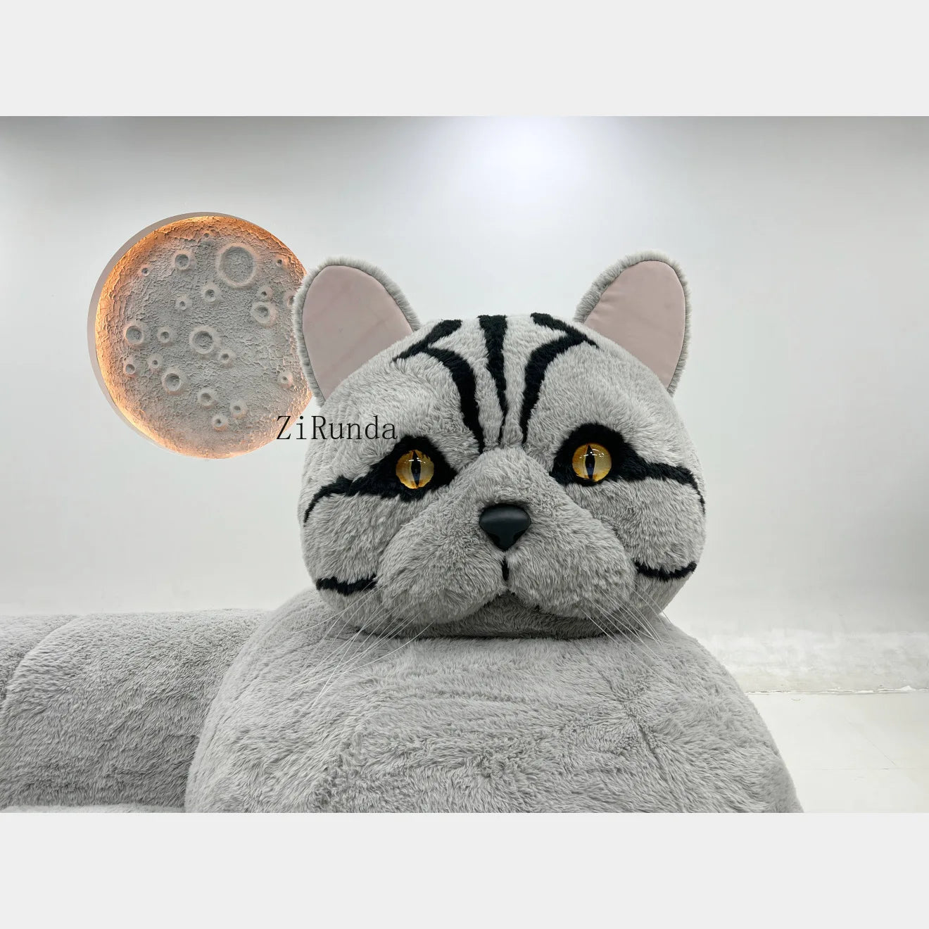 Cat-shaped cartoon animal sofa living room creative size apartment fabric plush sofa
