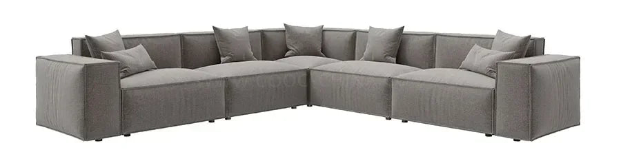 Modern KD Assembly Corner Sofa Modular Couch Fabric Gray Living Room Furniture Sectional Sofa Set sofa set living room furniture