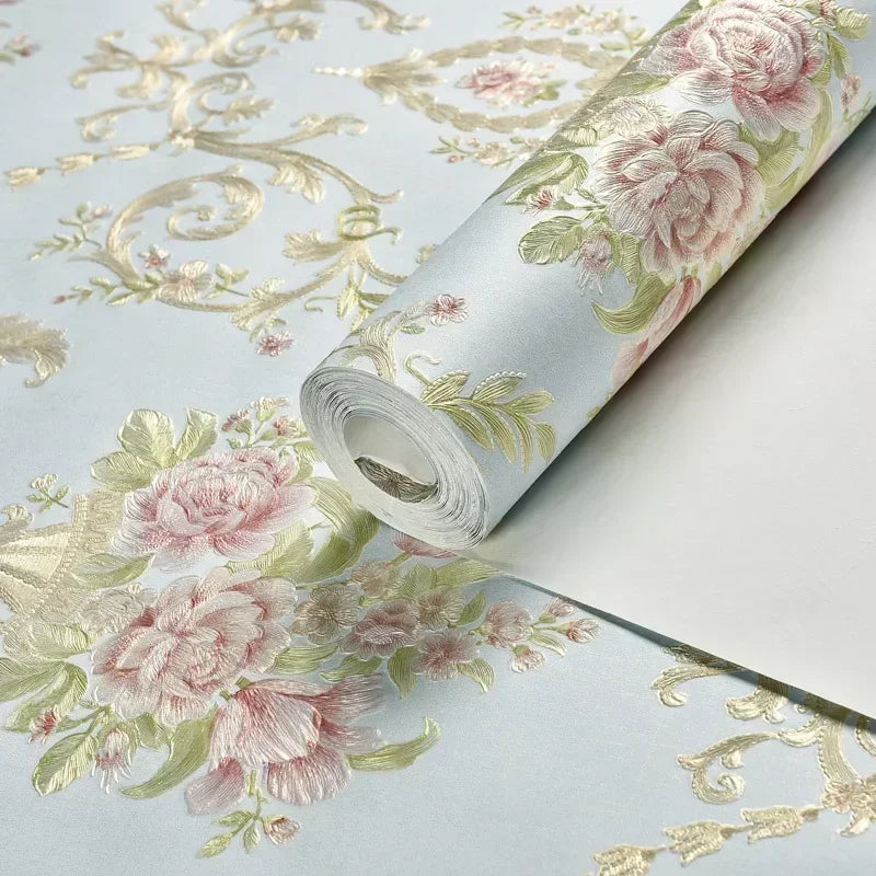 Floral Wallpaper Self-adhesive Warm Girl Bedroom 3d Thickening Wall Decoration Stickers Living Room Restaurant Sofa Background