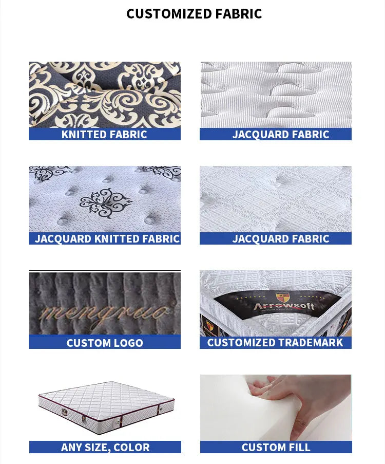King or queen size gel memory natural latex foam silence and individual anti fatigue compress pocket spring mattress