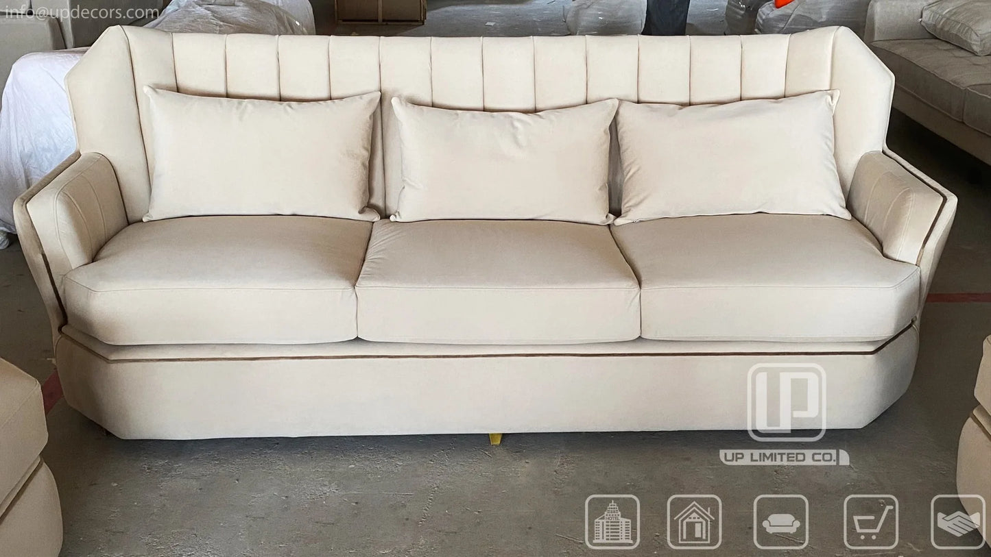 Modern popular light luxury leather full leather villa home improvement living room sofa 1 + 2 + 3 sofa combination set