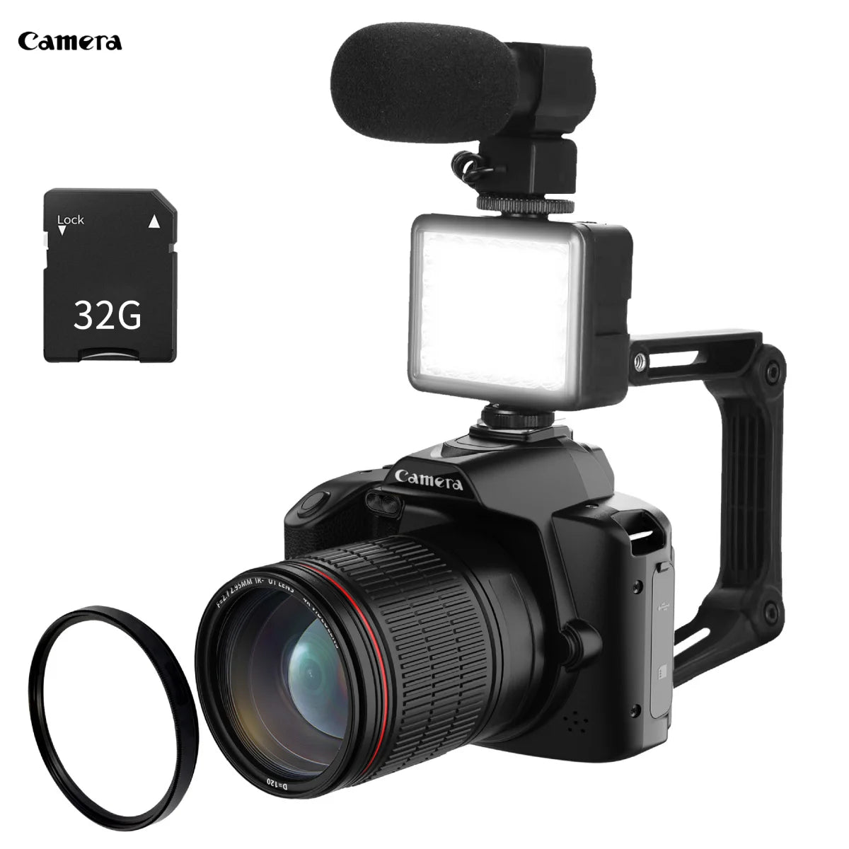 D5 Portable Camcorder Professional 4K HD Video Night Vision 64MP Cameras Photographer WIFI Digital DSLR Camera With 16X Zoom
