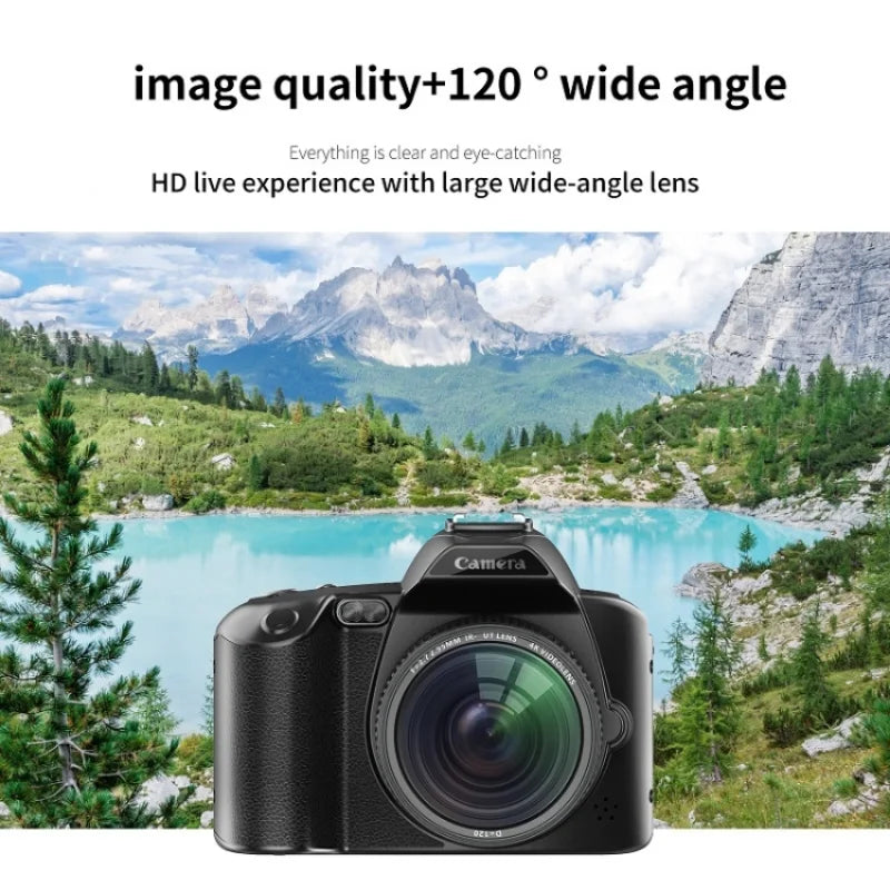 D5 Portable Camcorder Professional 4K HD Video Night Vision 64MP Cameras Photographer WIFI Digital DSLR Camera With 16X Zoom