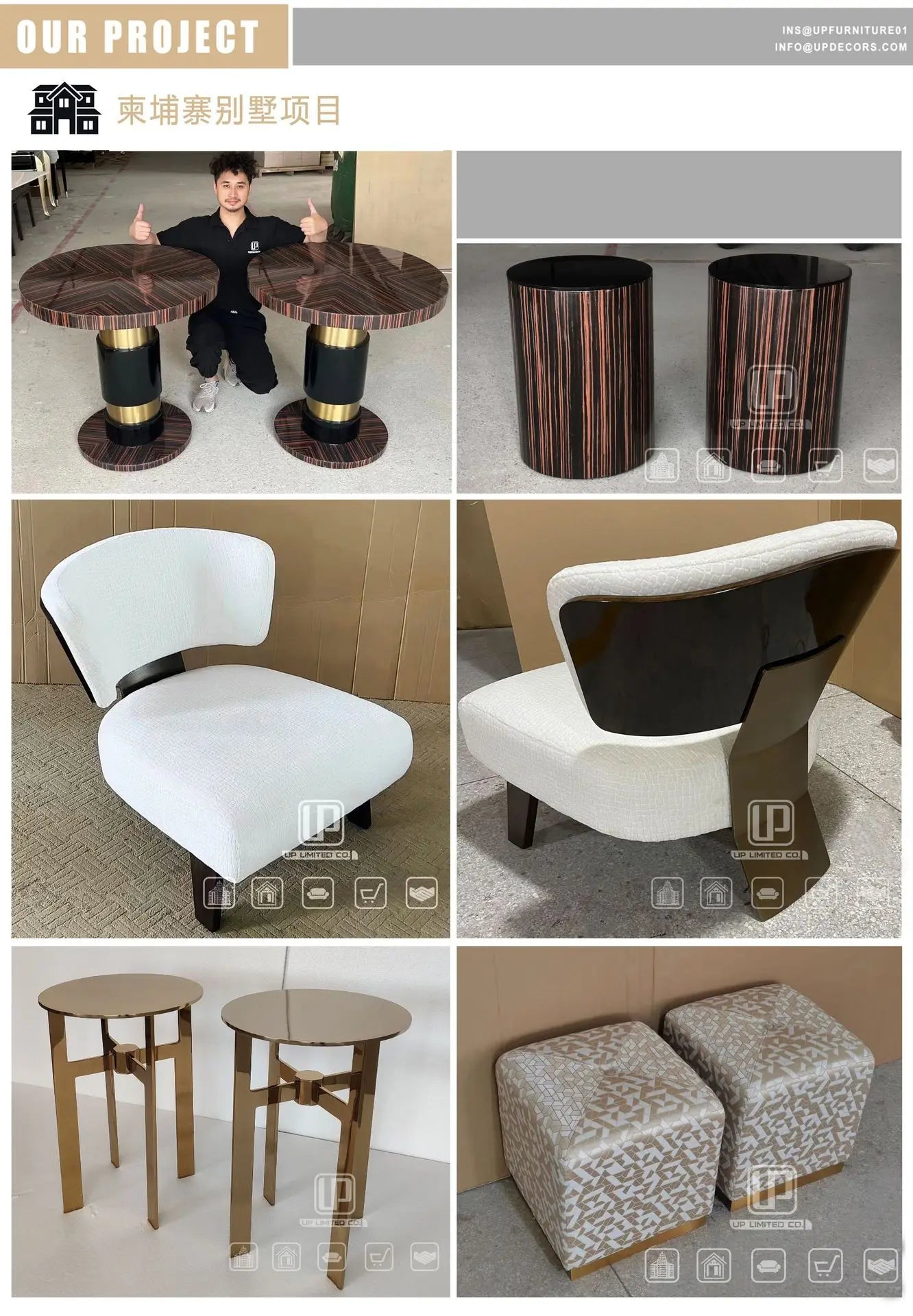 Modern popular light luxury leather full leather villa home improvement living room sofa 1 + 2 + 3 sofa combination set
