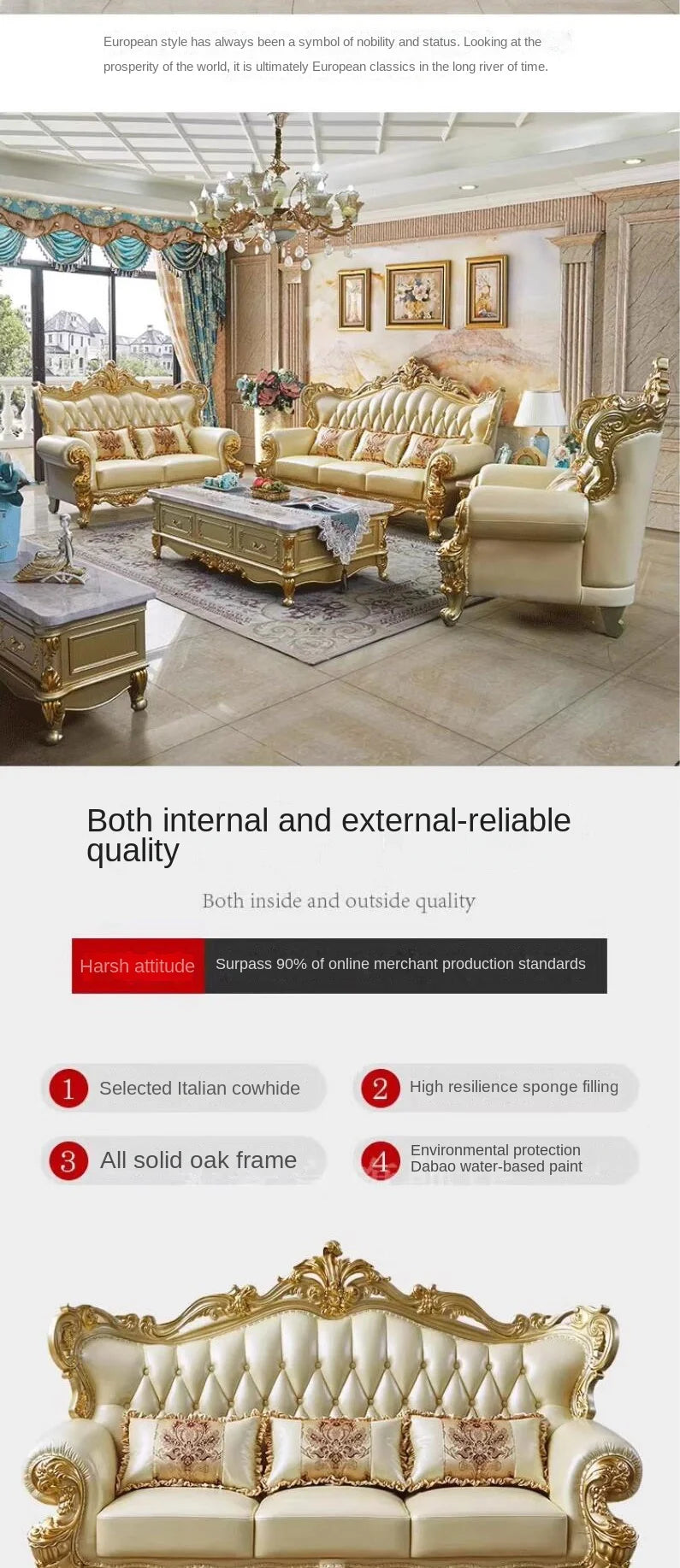 Large Filler Golden Sofas Wood Design Reclining Designer Luxury Couch Lounges Modular Nordic Canape Salon Furniture Home