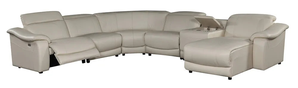 Italian Leather Furniture Set Living Room Electric Motion Sectional Power Recliner Sofa