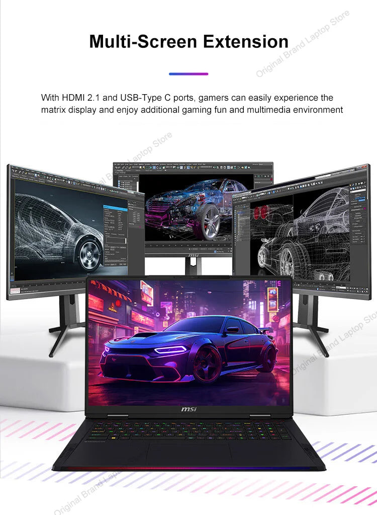 2024 MSI Raider A18 HX Gaming Laptop 18 Inch 2.5K QHD 240Hz IPS Screen Notebook AMD Ryzen R9-7945HX 32GB 2TB RTX4090 Netbook PC
