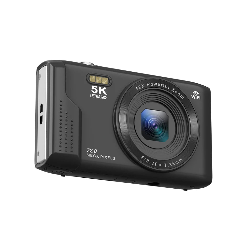 Digital Camera 72MP Vlogging Camera 16X Zoom Video Camera 2.8inch LCD Screen for Teens Adult Beginner