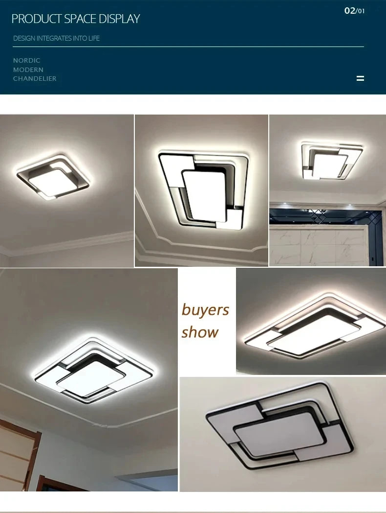 Living Room LED Ceiling Lamp Modern Simple Bedroom Room Dining Light Nordic Lustre Home Decoration Interior Lighting Chandelier