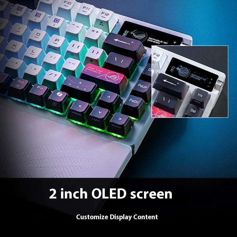 ROG Azoth X Wireless Tri-mode Mechanical Keyboard Hot Swap 2“OLED Screen Gasket Mount Custom PC Esport Laptop Gaming Keyboards