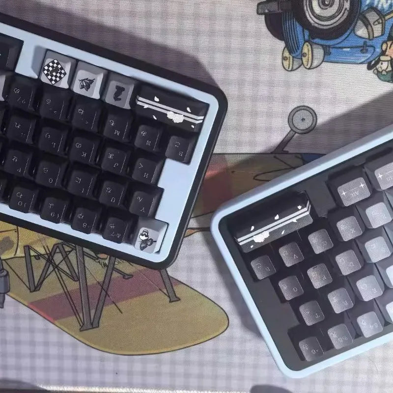 Cute Cat Split Mechanical Keyboard Kit Wireless Tri-mode GASKET Hot-Swap RGB Ergonomic Custom Aluminum Split Gaming Keyboard