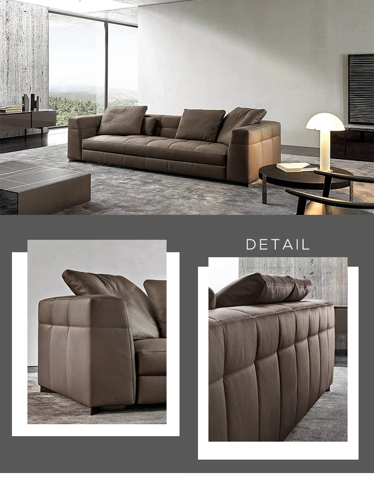 Italian Modern Sectional living room sofa set leather corner office sale