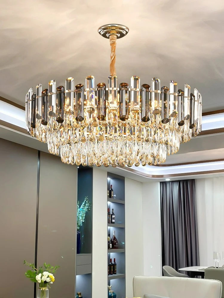 Post-modern Simple and Luxurious Crystal Chandelier Living Room Lamps Dining Room Decoration Household Led Indoor Lighting