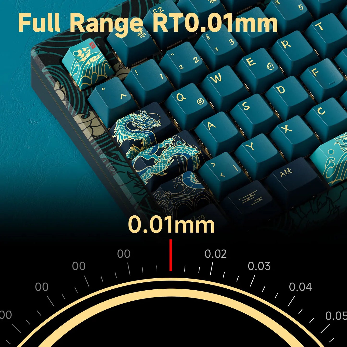 Akko MOD007 HE Year of Dragon Rapid Trigger Mechanical Keyboard 75% Magnetic Switch RGB 8K Polling Rate RT0.01mm Gaming Keyboard