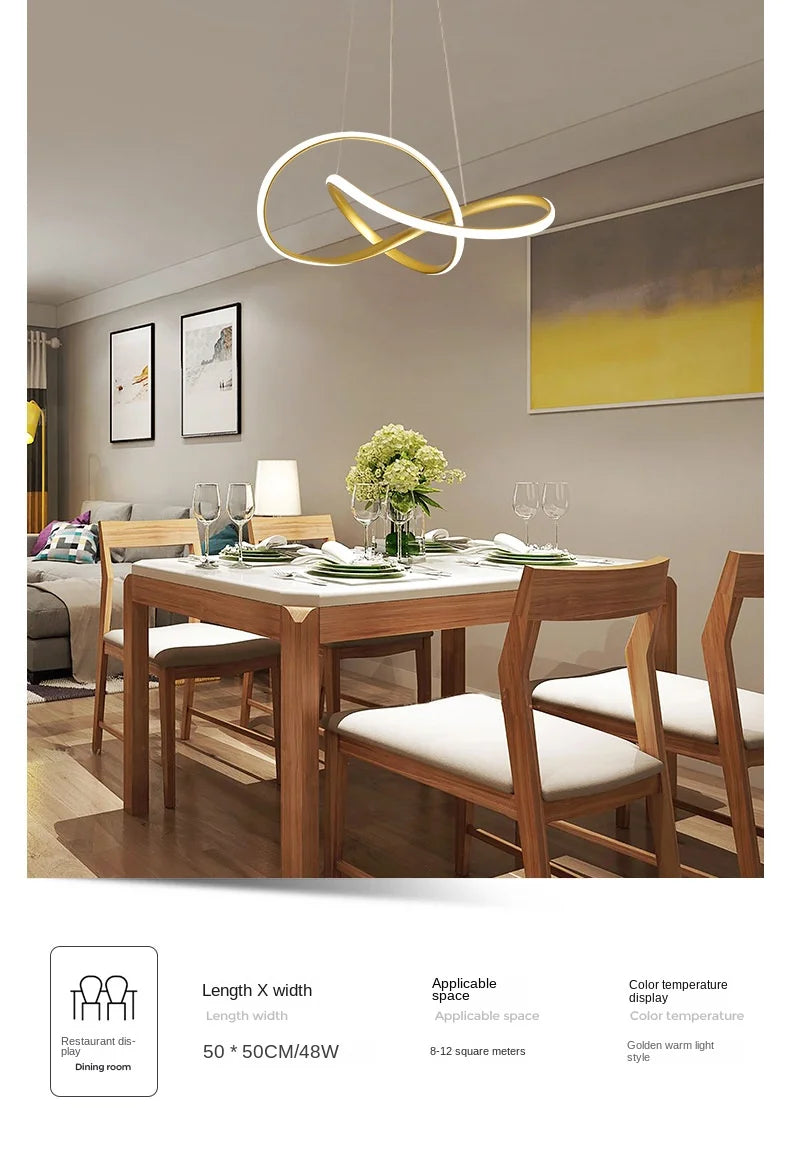 Dining Room Lamp Personality Creativity Clover Restaurant Pendant Lamp Nordic Modern Simple Dining Room Hotel Art Bar Lamp