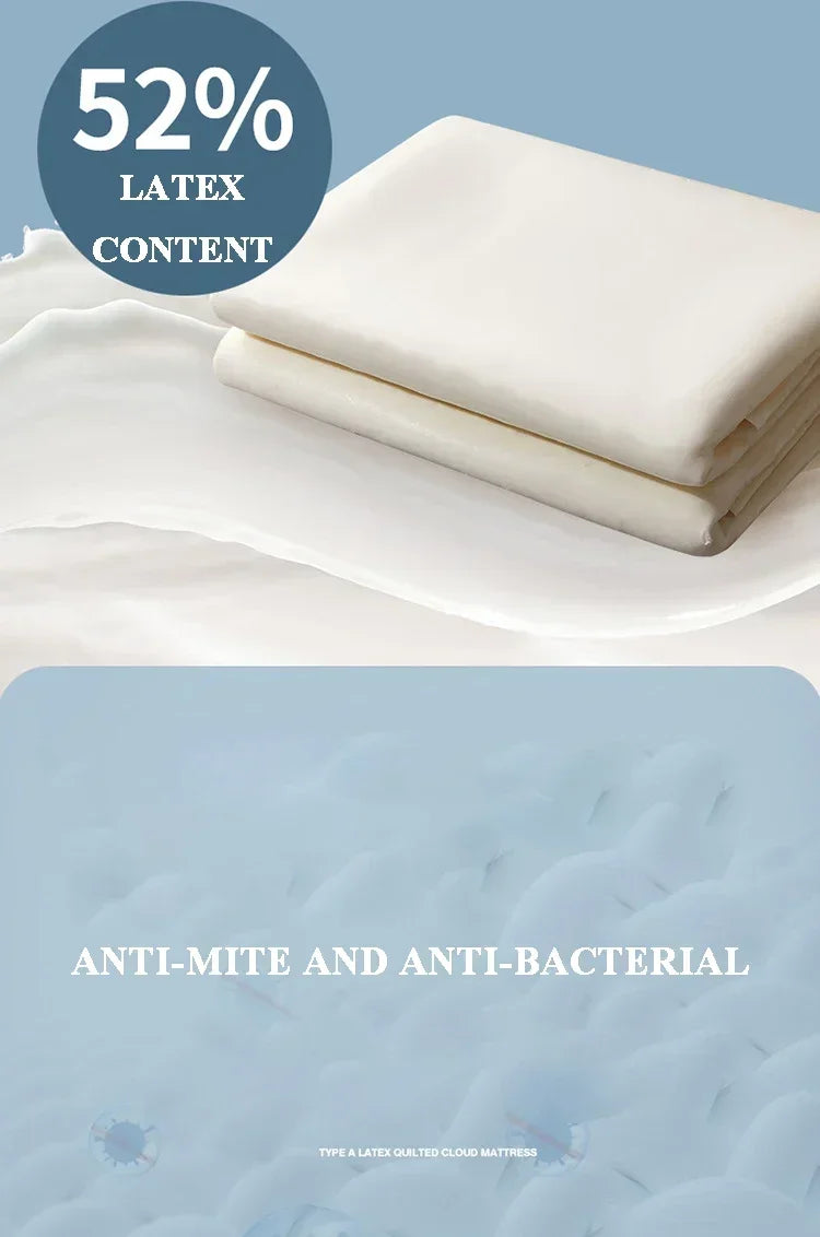 Foldable Natural Latex Mattress for Double Single Bed King Size Mat In Dormitory Hotels Bedroom Furniture Household Thickened