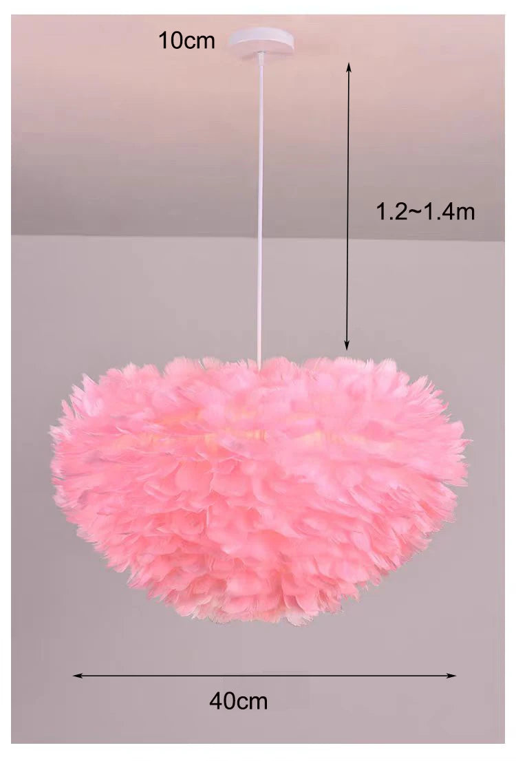 Feather Chandelier Modern Large Goose Feather Living Room Bedroom Feather Chandelier Warm and Fashionable Clothing Store Chandel