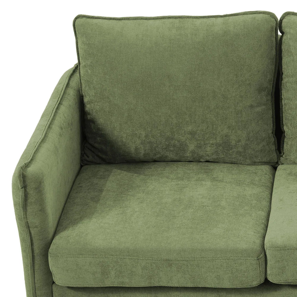3 Seater Upholstered Corner Sectional Sofa Modern L-Shape Living Room Sofa, 193x136x73cm