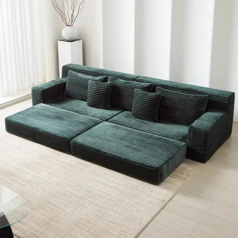Designer Living Room Couch Bed Fabric Modern Foldable 2025 Boneless Sofa Puffs Vacuum Sleeper Woonkamerbanken Furniture Home