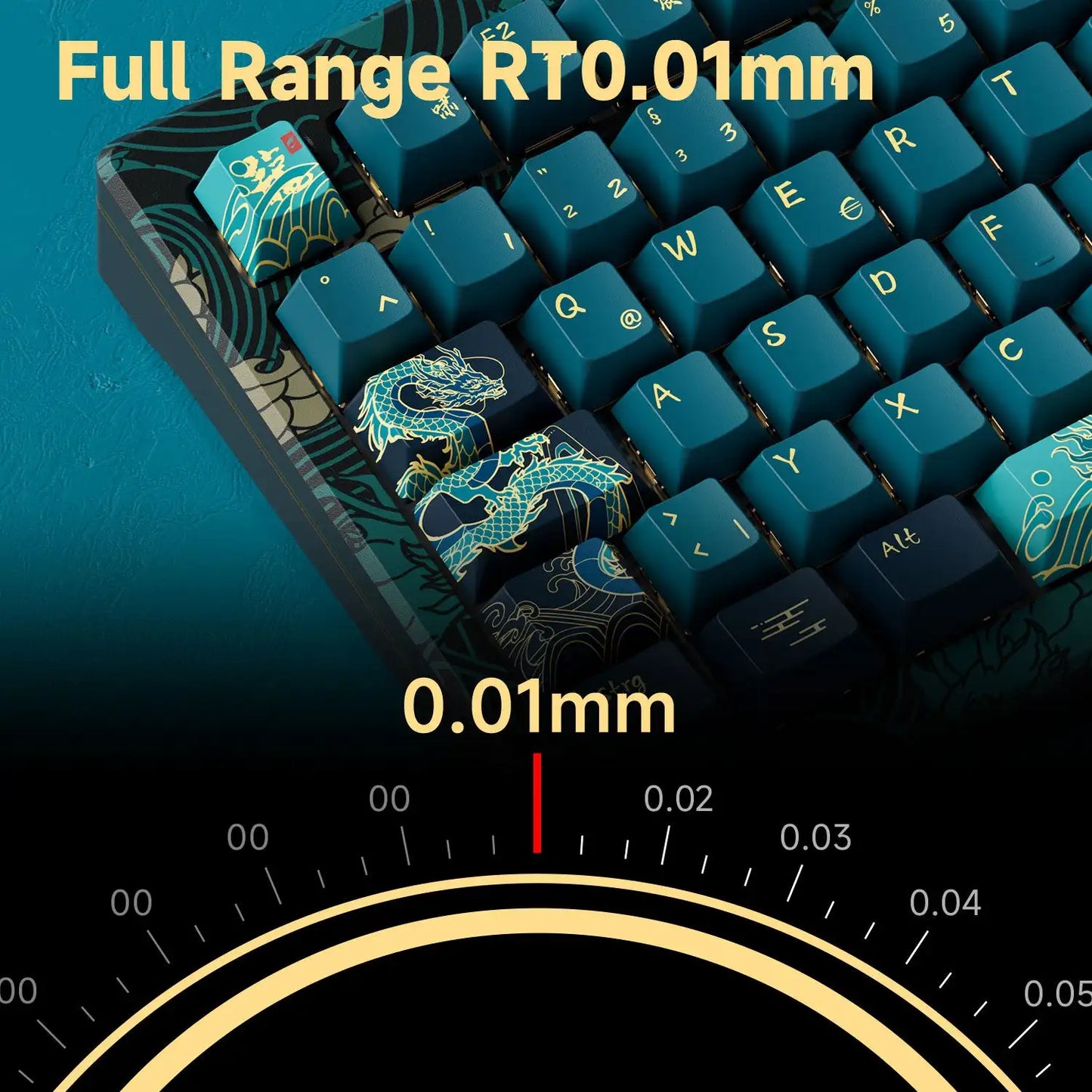 Akko MOD007 HE Year of Dragon Rapid Trigger Mechanical Keyboard 75% Magnetic Switch RGB 8K Polling Rate RT0.01mm Gaming Keyboard