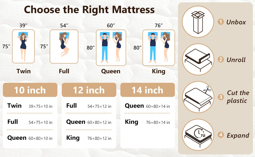 Standard Mattress Hotel Mattress Pocket Spring Mattress Soft and Comfortable Memory Foam Matelas
