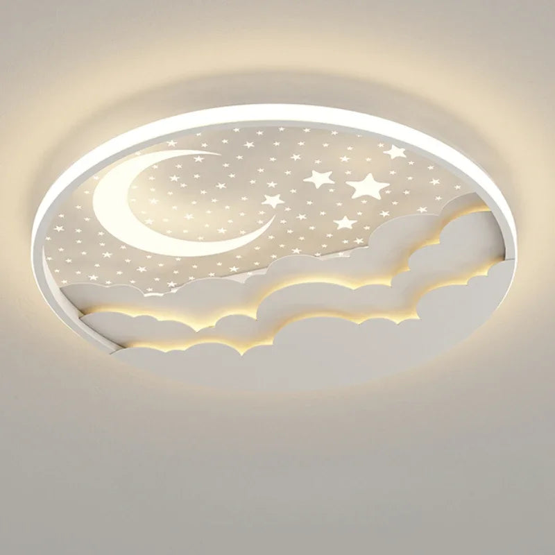 SANDYHA Nordic Children LED Ceiling Lamp Lantern Nursery Bedroom Kids Room Lustres Lampara Techo Para Quarto Home Decor Lighting