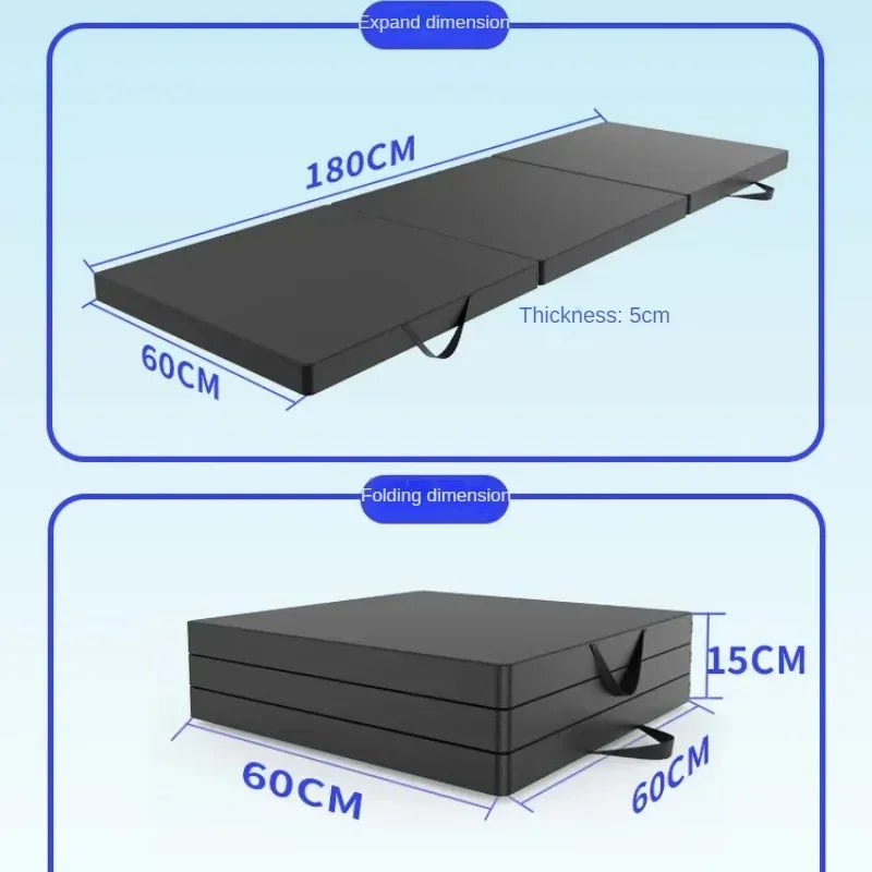 Tri-Fold Memory Foam Mattress 4 Inch Twin Size Portable Bed Ideal for Kids and Adults Perfect for Sleepovers