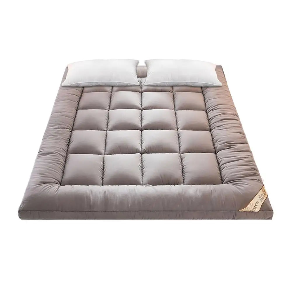 Soft Filling Mattress Pad Soft Down Velvet Tatami Mats Mattress Fluffy and Breathable Relieve Body Stress Soft Cushion Anti-Slip