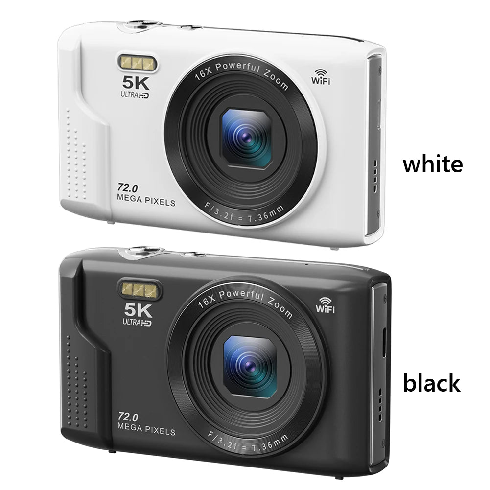 Digital Camera 72MP Vlogging Camera 16X Zoom Video Camera 2.8inch LCD Screen for Teens Adult Beginner